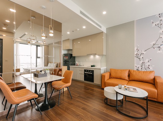 Homestay Masteri Vinhomes Smart City - Lake View có bể bơi vô cực